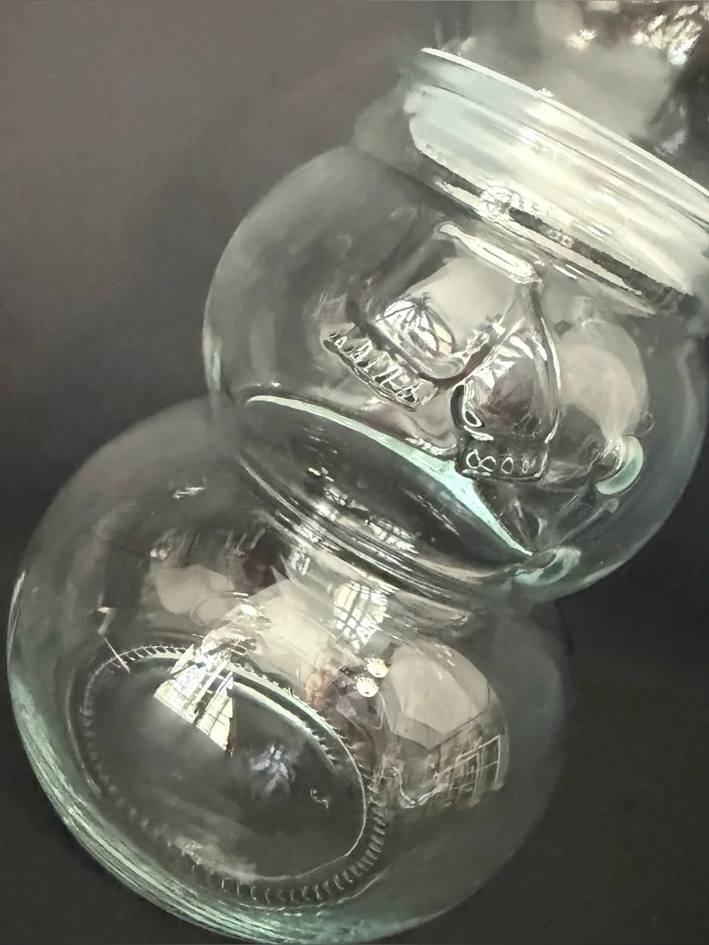 Target Bullseye Playground Christmas Snowman Jar Fillable Clear Glass Canister